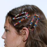 Crystal Flower Hair Clip Bridal Hairclip Barrettes Head Wear Ornament