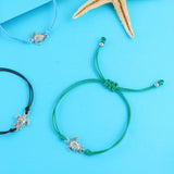 Sea Turtles Charms Bracelets Set - Adjustable Wish Bracelets