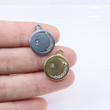 3pcs 15mm Stainless Steel Moon Star Charms Pendant DIY Necklace 2 Colors