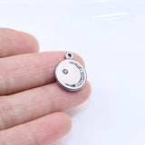 3pcs 15mm Stainless Steel Moon Star Charms Pendant DIY Necklace 2 Colors