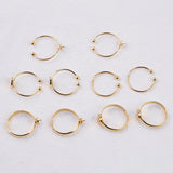 3pcs 18K Plated Brass Adjustable Ring Base for DIY Jewelry Making