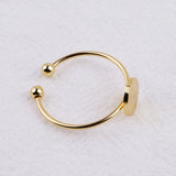 3pcs 18K Plated Brass Adjustable Ring Base for DIY Jewelry Making