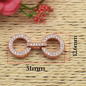 3pcs 18k Plated CZ Clasps for Pearls Bracelets Necklace