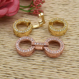 3pcs 18k Plated CZ Clasps for Pearls Bracelets Necklace