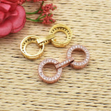 3pcs 18k Plated CZ Clasps for Pearls Bracelets Necklace