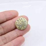3pcs 18mm Stainless Steel 18K Beauty Star Charms Pendant DIY Necklace