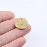 3pcs 18mm Stainless Steel 18K Beauty Star Charms Pendant DIY Necklace