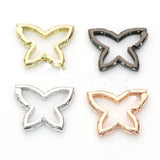 3pcs CZ Micro Pave Butterfly Hook Clasp