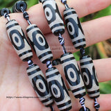 3pcs 28-30mm Dzi Agate Beads Many Patterns DIY Jewelry Making