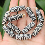 3pcs 28-30mm Dzi Agate Beads Many Patterns DIY Jewelry Making