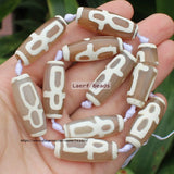 3pcs 28-30mm Dzi Agates Beads Many Patterns DIY Jewelry Making