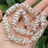 3pcs 28-30mm Dzi Agates Beads Many Patterns DIY Jewelry Making