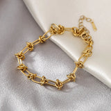 316L Stainless Steel Plated Charm Circles Bracelets For Women Girls