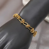 316L Stainless Steel Plated Charm Circles Bracelets For Women Girls