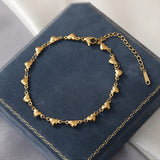 316L Stainless Steel Love Heart Bracelet Women Romantic Charms Jewelry Gift