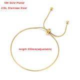 316L Stainless Steel Bead Bracelet for Women Girls Wedding