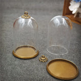 3pcs 38*25mm Glass Globe Antique Bronze Base Beads Cap Set Pendant