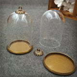 3pcs 38*25mm Glass Globe Antique Bronze Base Beads Cap Set Pendant