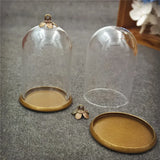 3pcs 38*25mm Glass Globe Antique Bronze Base Beads Cap Set Pendant