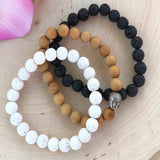 8mm Rudraksha Gemstone Jade Bead Bracelet Seven Chakras Cuff