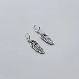 3pcs 925 Sterling Silver Feather Charms DIY Jewelry Necklace Bracelet