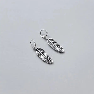 3pcs 925 Sterling Silver Feather Charms DIY Jewelry Necklace Bracelet
