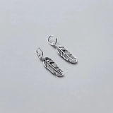 3pcs 925 Sterling Silver Feather Charms DIY Jewelry Necklace Bracelet