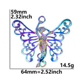 3pcs Big Goddess Butterfly Pendant Charms For Jewelry Making