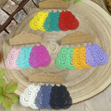 3pcs Candy Hollow Water Drop Earrings Set Boho Ethnic Long Dangle Earrings