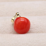 3pcs Red Coral Bead Pendant Drop Shape for DIY Jewelry Making