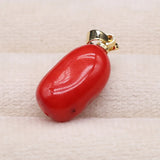 3pcs Red Coral Bead Pendant Drop Shape for DIY Jewelry Making