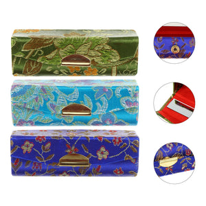 Chinese Style Lipstick Case with Mirror Organizer Bag for Purse