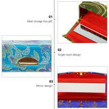 Chinese Style Lipstick Case with Mirror Organizer Bag for Purse