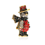 3pcs Christmas Snowman Brooch Pins for Women Crafts Dress