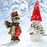 3pcs Christmas Snowman Brooch Pins for Women Crafts Dress