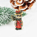 3pcs Christmas Snowman Brooch Pins for Women Crafts Dress
