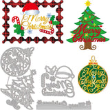 3pcs Christmas Text Trees Embossing Template Mould Metal Die Cuts