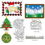 3pcs Christmas Text Trees Embossing Template Mould Metal Die Cuts