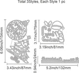 3pcs Christmas Text Trees Embossing Template Mould Metal Die Cuts