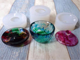 3pcs Clear Silicone DIY Tea Bowl Shape Mold For Epoxy Resin