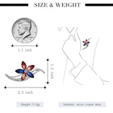 3pcs Flower Look Alloy Crystal Brooch Pins for Women Dress