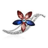 3pcs Flower Look Alloy Crystal Brooch Pins for Women Dress
