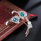 3pcs Colorful Leaf Alloy Diamond Brooch Pins for Women Crafts Dress