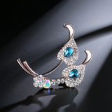 3pcs Colorful Leaf Alloy Diamond Brooch Pins for Women Crafts Dress