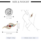 3pcs Colorful Leaf Alloy Crystal Brooch Pins for Women Crafts Dress