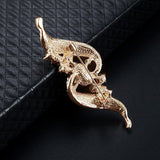 3pcs Colorful Leaf Alloy Crystal Brooch Pins for Women Crafts Dress