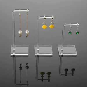 3pcs Acrylic Earring Display Stand Jewelry Showcase Organizer Holder