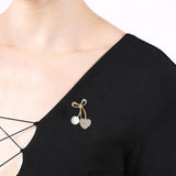3pcs Crystal Rhinestone Pearl Brooches for Women Men