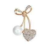 3pcs Crystal Rhinestone Pearl Brooches for Women Men