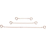 3pcs DIY Extender Chains Bracelets Making Chains Jewelry DIY Chains Material